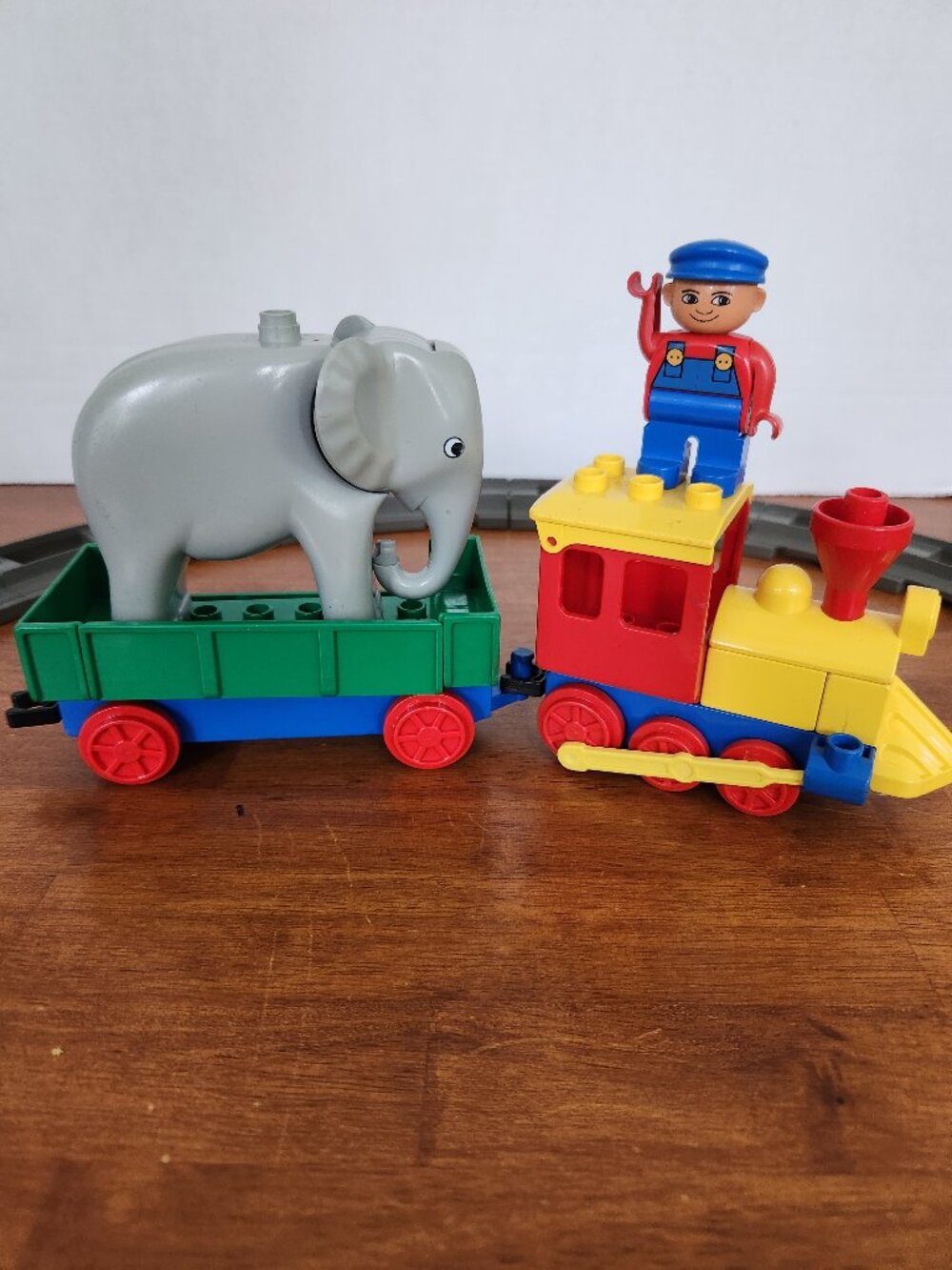 Vintage Lego Duplo Train 2733 Push-Along Play Train 1993 with Bonus Track Pieces